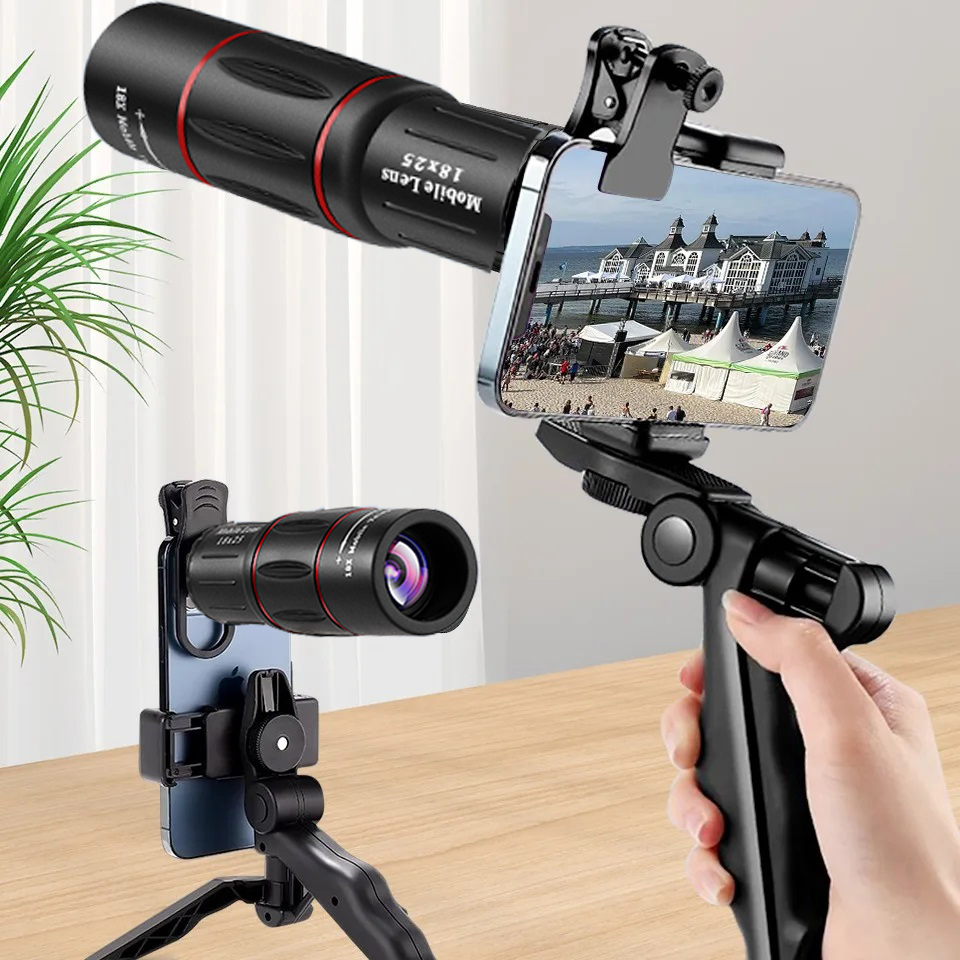 Photography Lighting Definition - 18x25 屋外ポータブル高精細グリーンフィルム単眼望遠鏡、HD スコープ低照度ハイキングコンサート写真望遠鏡