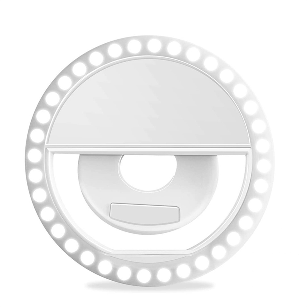 Photography Lighting Continuous - USB充電式LEDセルフィーリングライト、ポータブルフィルライト、ライブストリーミング、メイクアップ、ビデオ撮影、Vlog用ユニバーサルフォンリングランプ