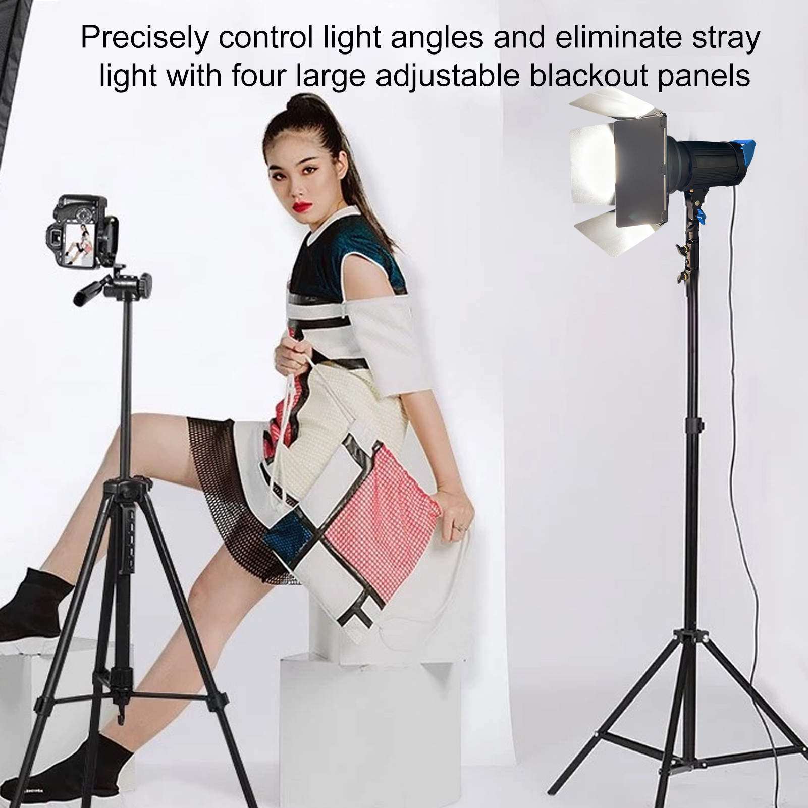 Honeycomb Grid Filter - 写真撮影用バーンドア照明 ハニカムグリッド反射板ディフューザー付きバーンドアと写真撮影用5色ジェルフィルター