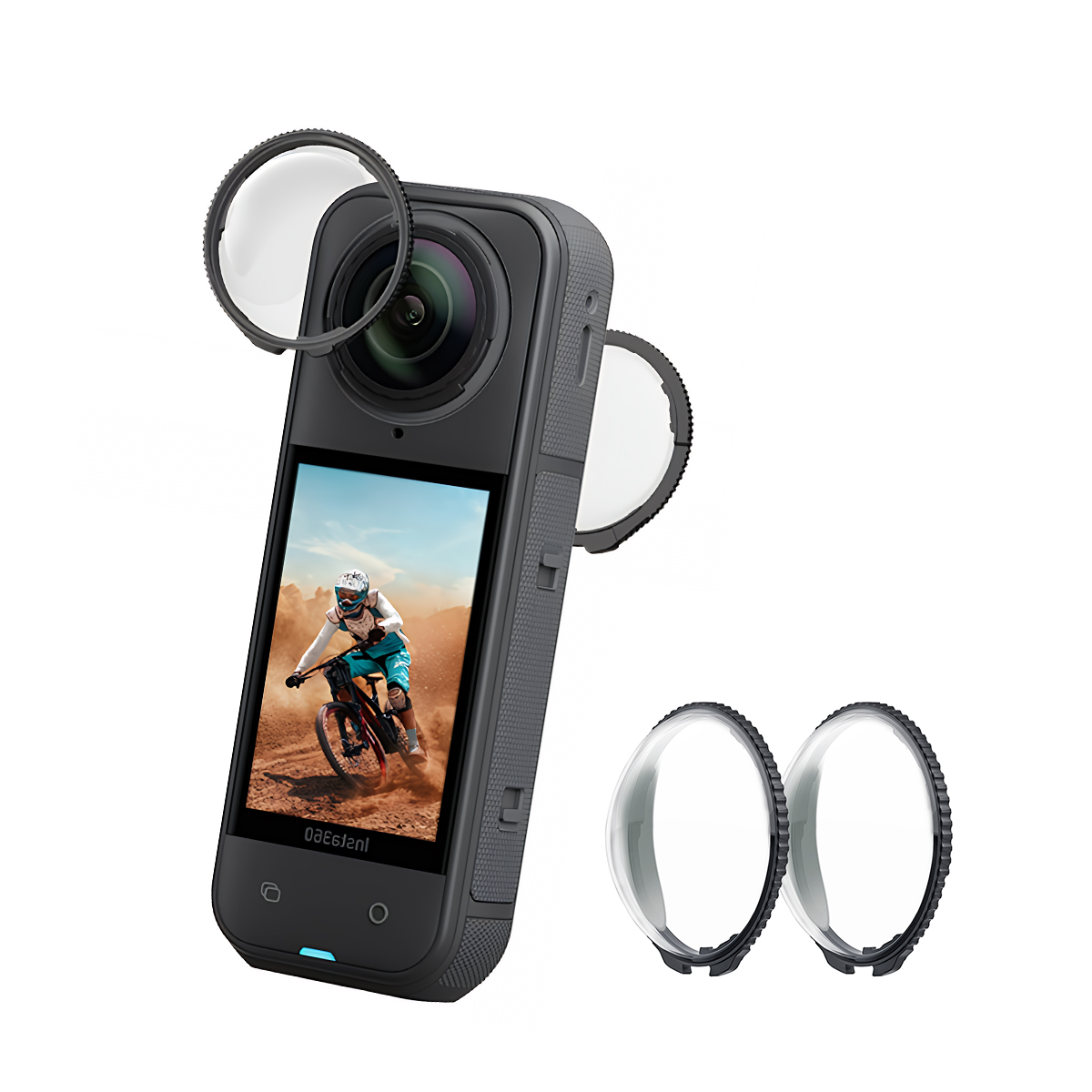 Insta360 Camera X4 - Insta360 ONE X5/X4/X3/X2 用デュアルレンズ UV フィルター、傷や水に強い、簡単な取り付け、クリアな保護