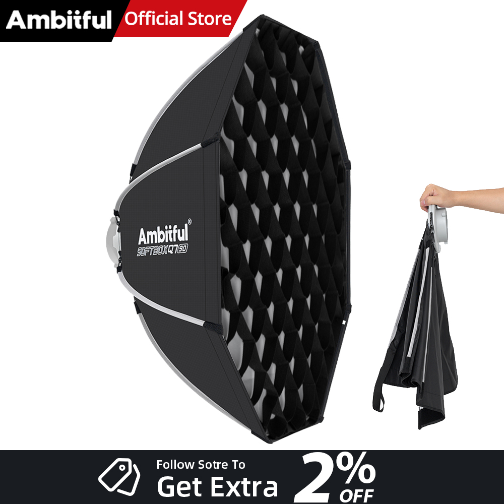 Photography Lighting Set Up - AMBITFUL Q7II 55/65/90cm ボーエンズマウント オクタゴナルソフトボックス グリッド