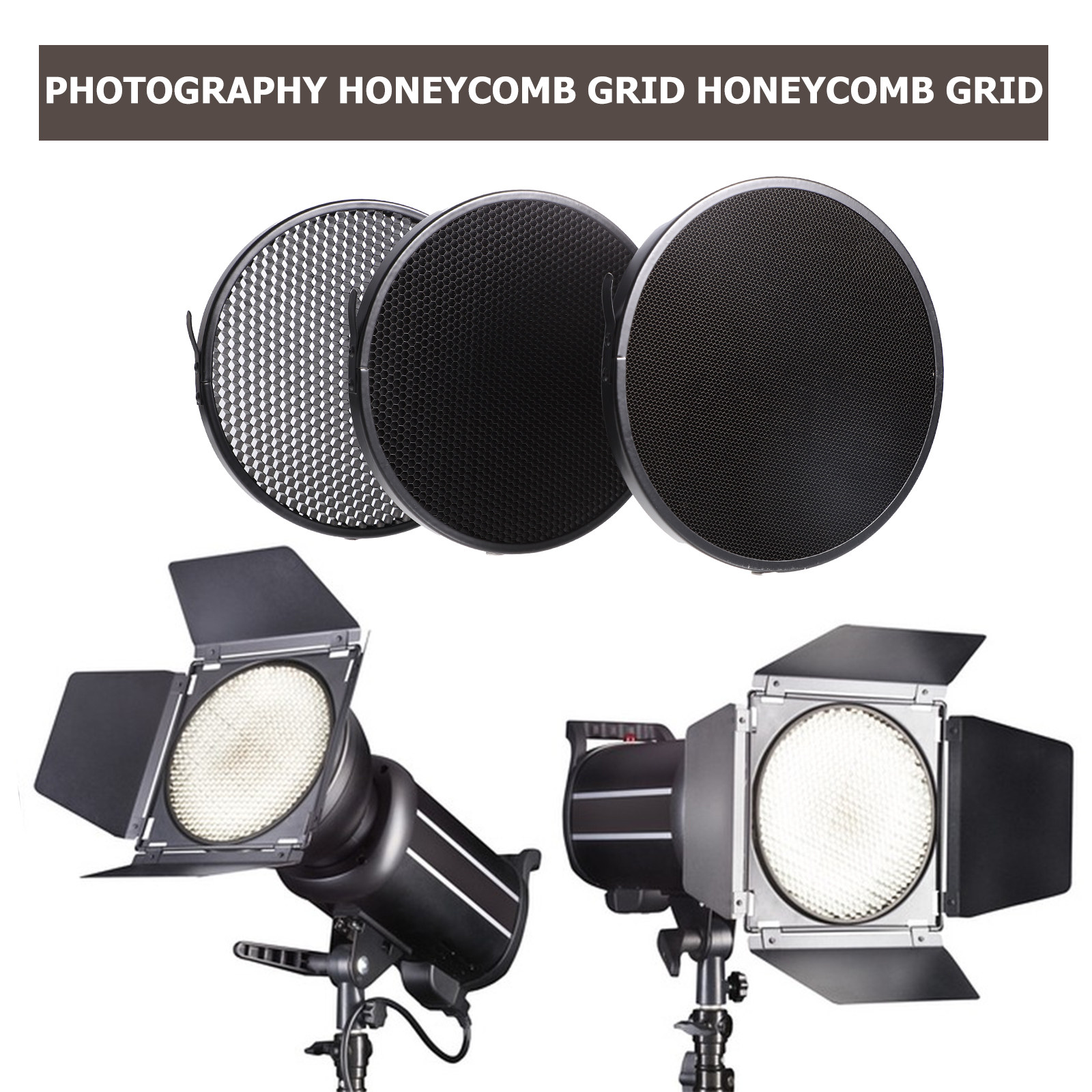 Photography Lighting Direction - フラッシュ撮影用ハニカムグリッド1セット ハニカムグリッド スタジオライト方向制御 スポットライトリフレクター スタンダードリフレクター