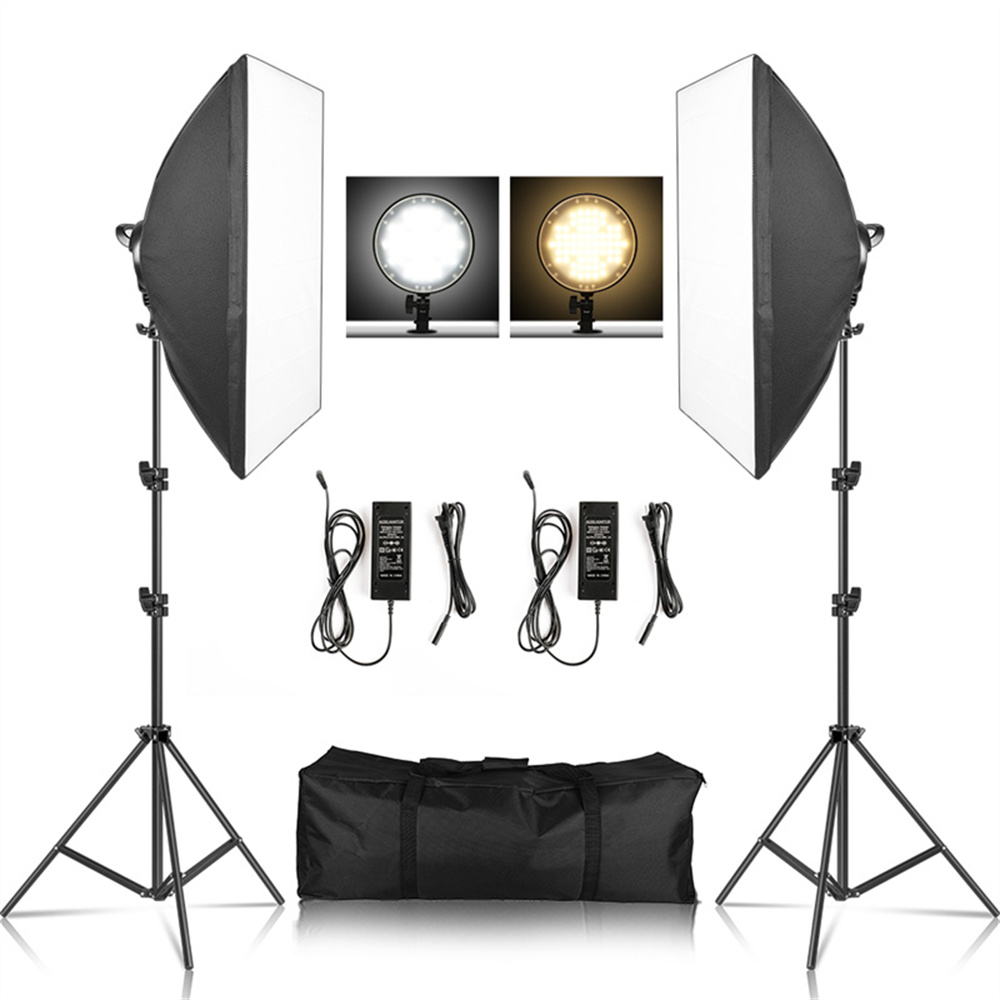 Photography Lighting Set Up - ソフトボックスライトテント写真撮影キット写真2メートルtripiodソフトボックスディスクライトled 45ワット写真スタジオ照明撮影ランプビデオ
