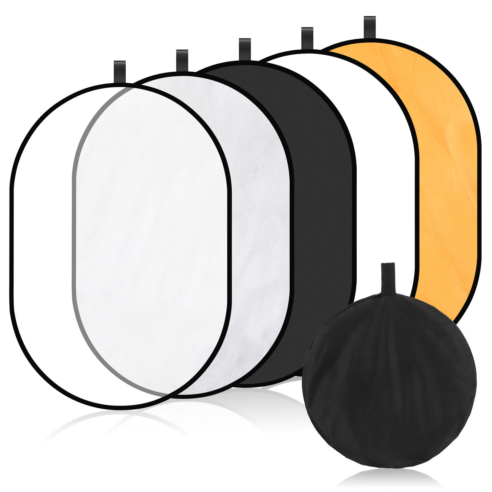 1セット5-in-1折りたたみ式写真用リフレクター ライトリ - Photography Lighting Modifiers のレビューと価格