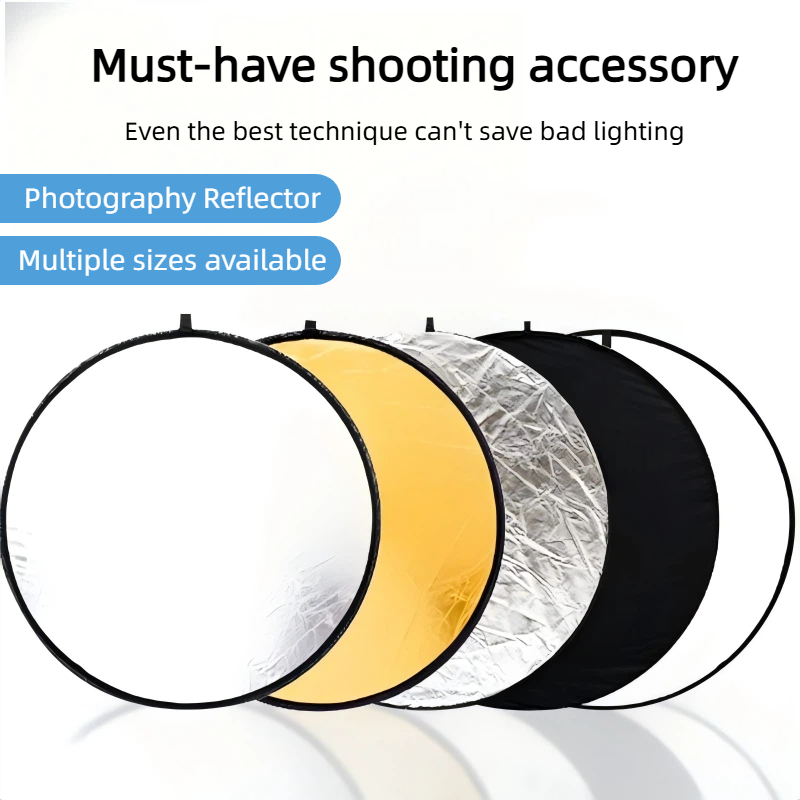 2-in-1両面ゴールドシルバーリフレクター、ポータブル折り - Photography Lighting Portrait のレビューと価格