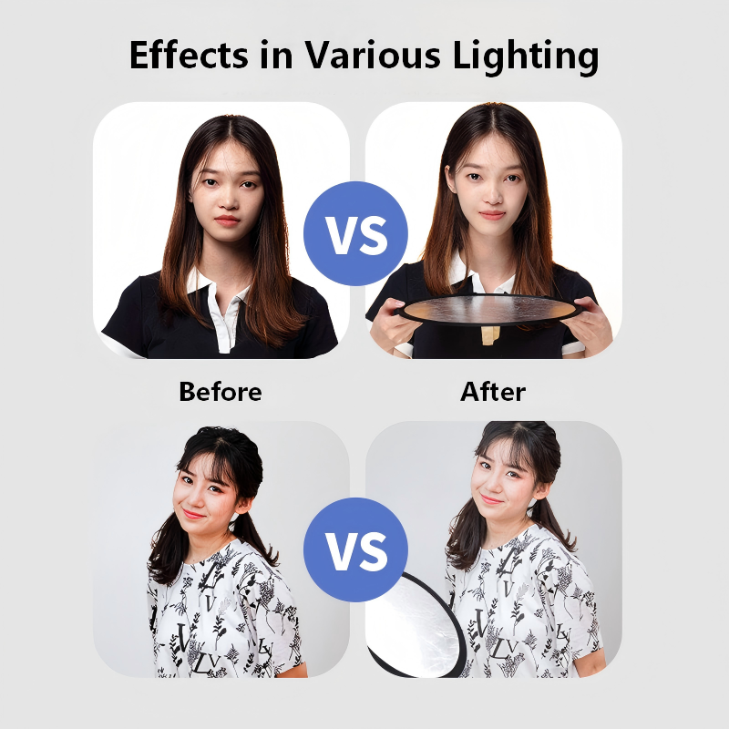 2-in-1両面ゴールドシルバーリフレクター、ポータブル折り - Photography Lighting Portrait のレビューと価格