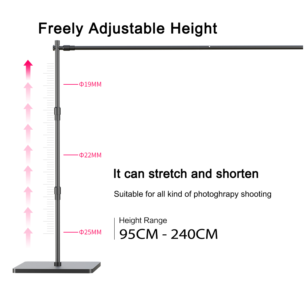 2.4×3mヘビーデューティー背景スタンド、写真背景サポート - Photography Lighting Portrait のレビューと価格