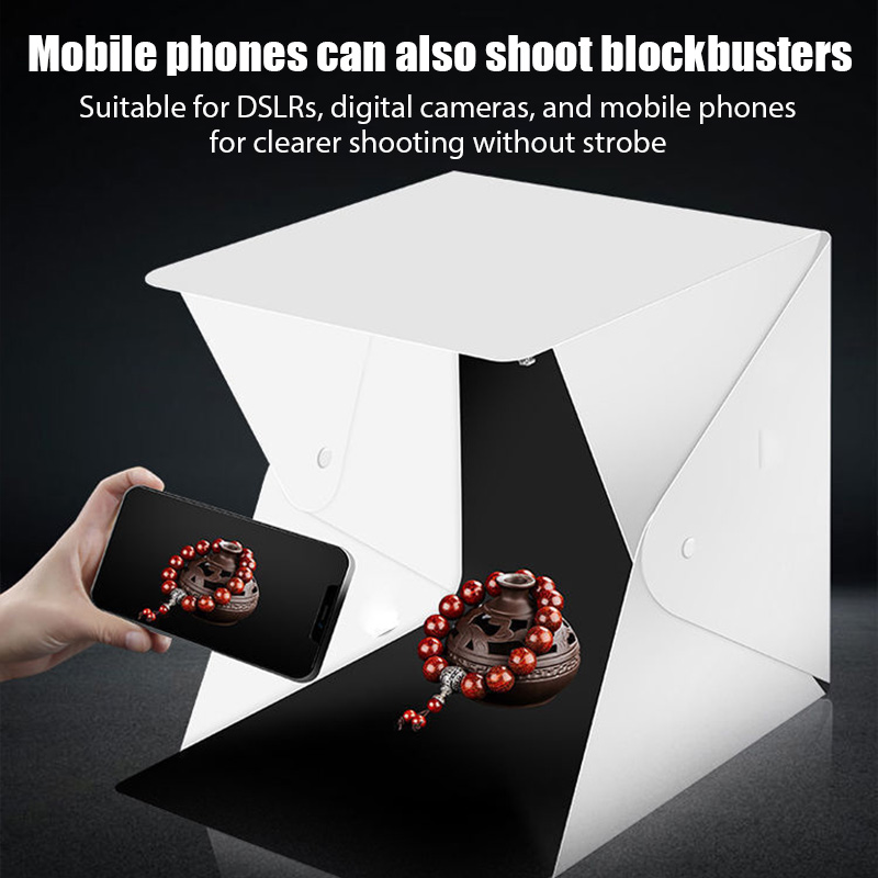 折りたたみ式ライトボックス ポータブル写真撮影用LEDフォト - Photography Lighting Set Up のレビューと価格