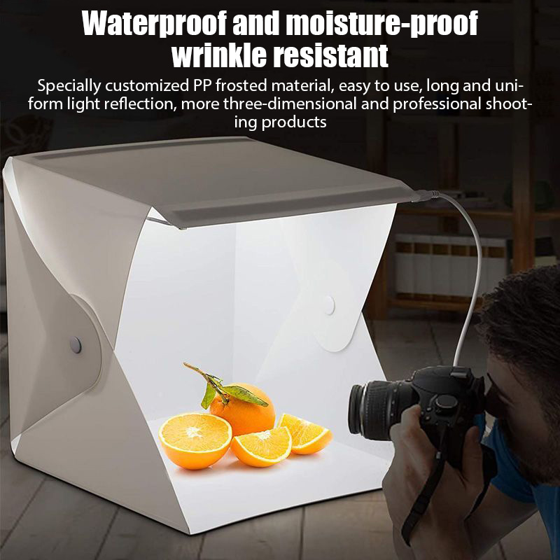 折りたたみ式ライトボックス ポータブル写真撮影用LEDフォト - Photography Lighting Set Up のレビューと価格