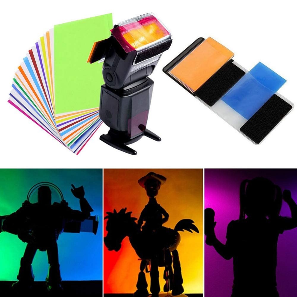 12色カメラフラッシュジェル照明フィルターキット、ユニバーサ - Photography Lighting Portrait のレビューと価格