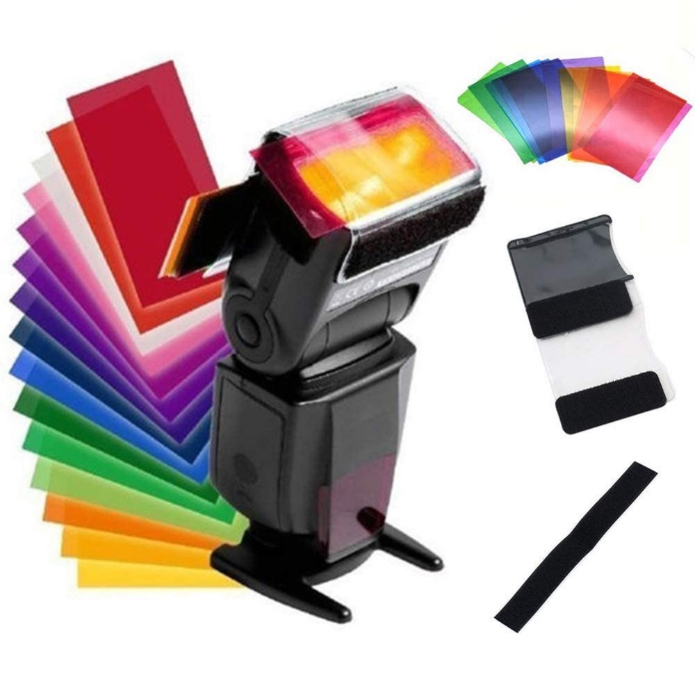 12色カメラフラッシュジェル照明フィルターキット、ユニバーサ - Photography Lighting Portrait のレビューと価格