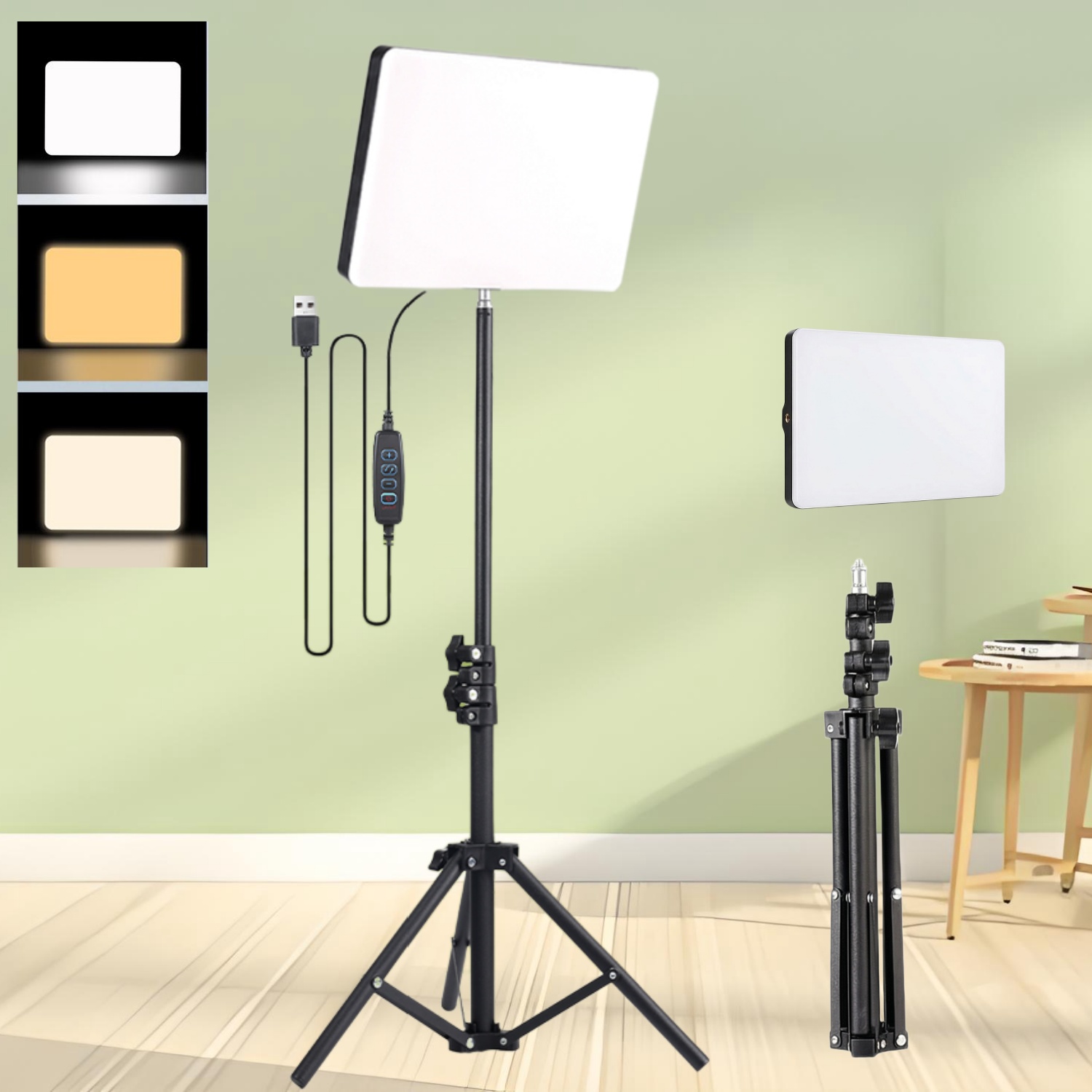 ライブストリーミング用リングライトセット：10インチ3色調整 - Photography Lighting Portrait のレビューと価格
