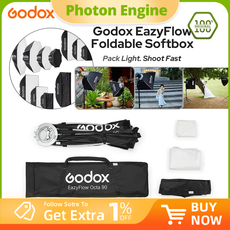 Godox EazyFlowシリーズ折りたたみ式ソフトボック - Photography Lighting Set Up のレビューと価格